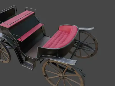 Retro carriage 3D model