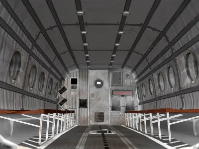 Rescue helicopter Low-poly 3D model