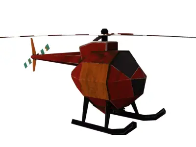 Helicopter Low poly  Low-poly 3D model