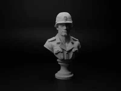 Vietnam War Soldier Bust Chess 3D print model buy