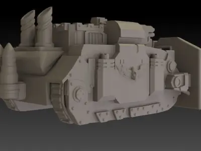 Big Gunner Plow Tank 3D print model by cghub