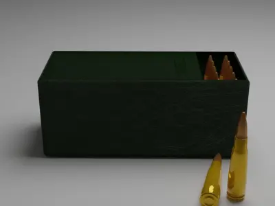 Cartridges 243 Winchester 7-62 mm 9mm 5-5 mm 3D model