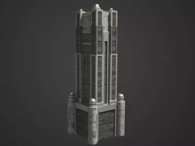 SciFi Building 3 Low-poly 3D model