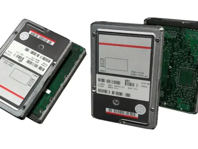 HDD Hard Drive Computer Part Memory Tech Machine Metal PC  Low-poly 3D model