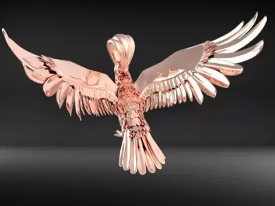 American Winged Eagle Pendant 3D print model