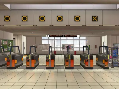 train station 3D model 8