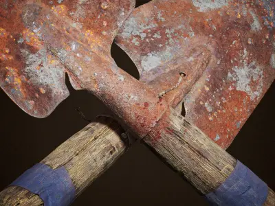 Old Shovel Low-poly 3D model purchase