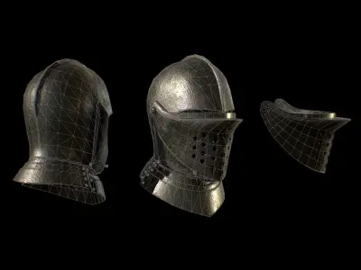 HIE Helmet D200130 Low-poly 3D model