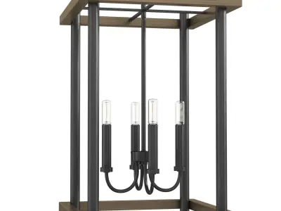 Fontayne Collection Four-Light Antique Bronze  Pendant Light 3D model