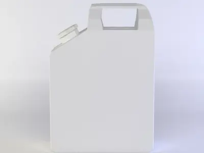 White jerry can  Low-poly 3D model