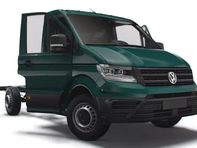 VW Crafter Chassis SingleCab L1 HQInterior 2023 3D model