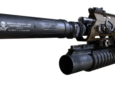ACR Rifle 2x Color Versions Black and Tan 3D model