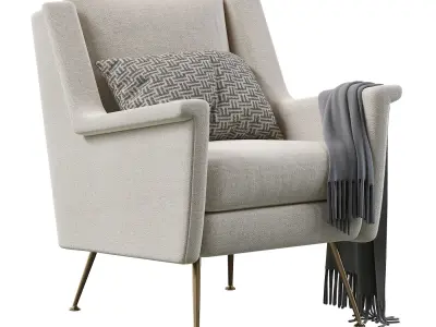 Carlo Mid-Century Chair 3D model