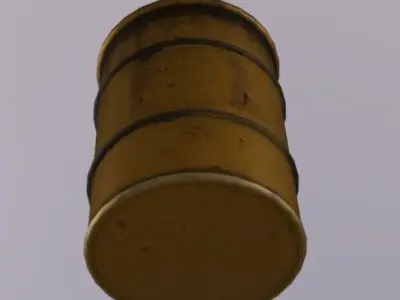 Warehouse Barrel Low-poly 3D model