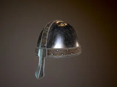 Medieval Helmet Low-poly 3D model