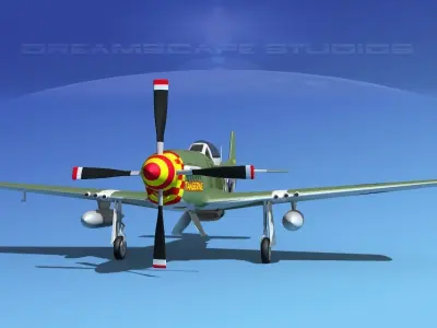  P-51D Mustang Tangerine 3D model