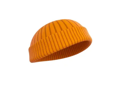 Yellow Brimless Hat 3D model