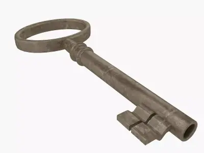 old Key Low-poly 3D model