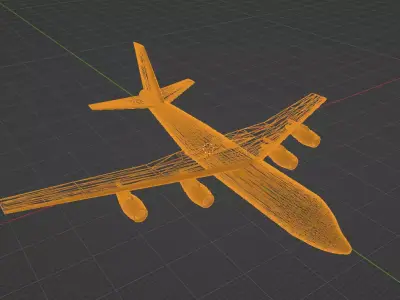 Fictional Heavy Cargo Aircraft An-124 Inspired series 3D model