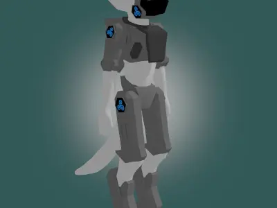 LowPoly Base Male Protogen Free low-poly 3D model