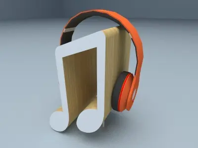 Headset stand 3D model
