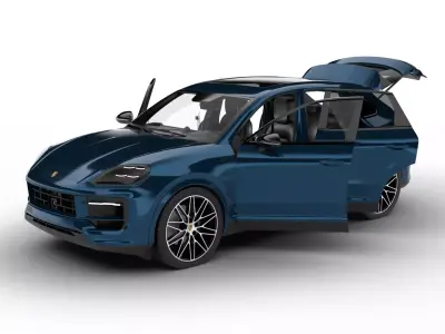 Porsche Cayenne E-Hybrid Black Edition HQ 2025 3d model 3D model