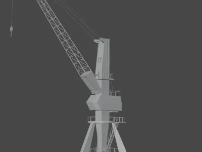 Portal crane - Copy of Takraf Free low-poly 3D model