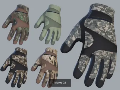 Gloves Full Collection -1 3D Model Pack