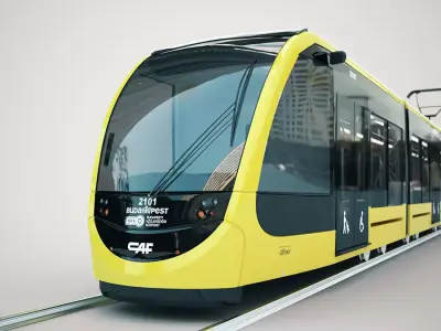 CAF Urbos tram 4k texture PBR ready Low-poly 3D model