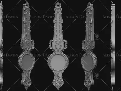 Antique Barometer French 18th century printable  3D print model