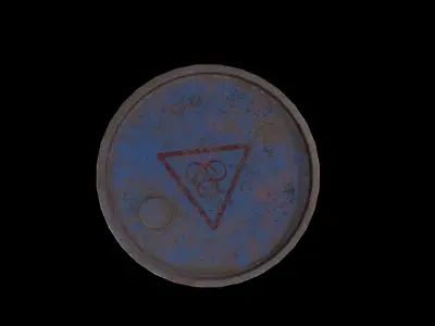 Oil Barrel Low-poly 3D model order