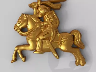 Knight on a horse 3D print model