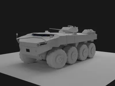 PARS 8X8 Military  military vehicle 3D model