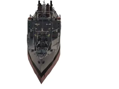 DETAILED US NAVY MILITARY CARGO SHIP 3D model
