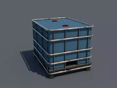 Liquid Container Low-poly 3D model
