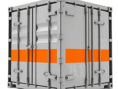 Industrial Shipping Container model pack with PBR Textures Low-poly 3D model