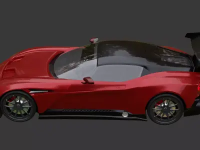 aston martin vulcan original and modified 3D model