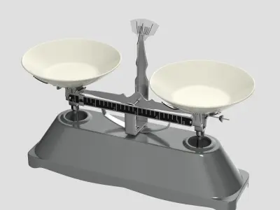 Lab Mechanical Balance Scale 3D model