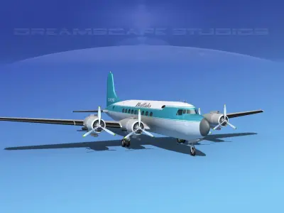Douglas DC-4 Buffalo Airlines 3D model