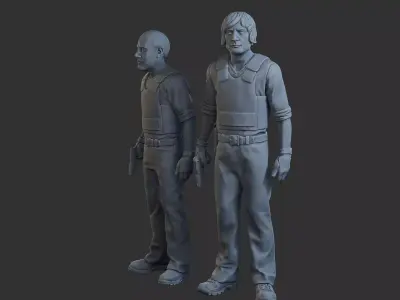 Cobra Policemen Cops 007 008 3D print model