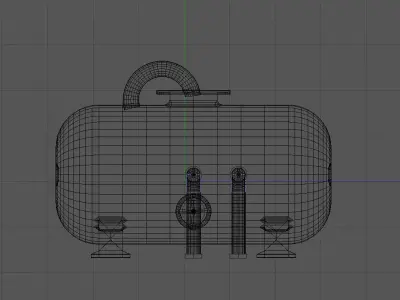 Tank -LowPoly container Free low-poly 3D model