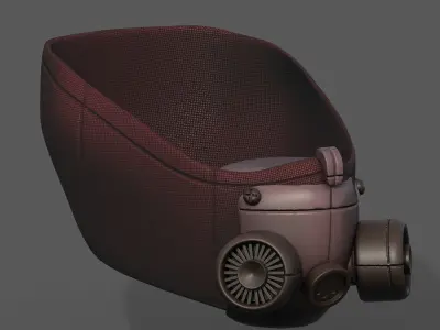 Helmet scifi military combat 3d  Low-poly 3D model 3