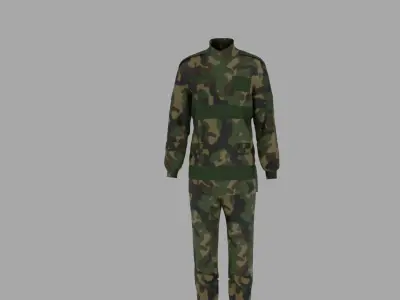Military Uniform Low-poly 3D model buy