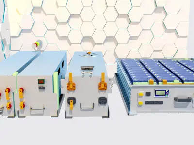 battery module 3D model