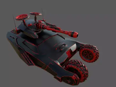 Car Military Low-poly 3D model