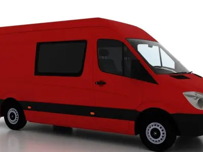 Mercedes Benz Sprinter L2H2 2009 Crew Van UK 3D model