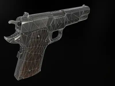 Colt 1911 low Poly PBR Low-poly 3D model purchase
