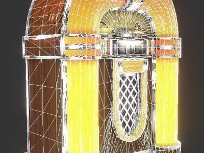 Jukebox Game Ready Low-poly 3D model