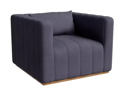 Stripe Rectangle Accent Chair 3D model