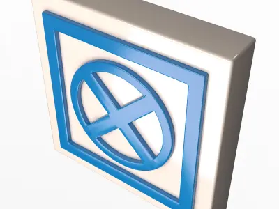 Warning Symbol Pilus Low-poly 3D model